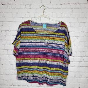 Happening in the present Short Sleeve Oversized top L